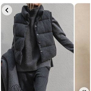 Old Navy Herringbone Warm Puffer Vest
